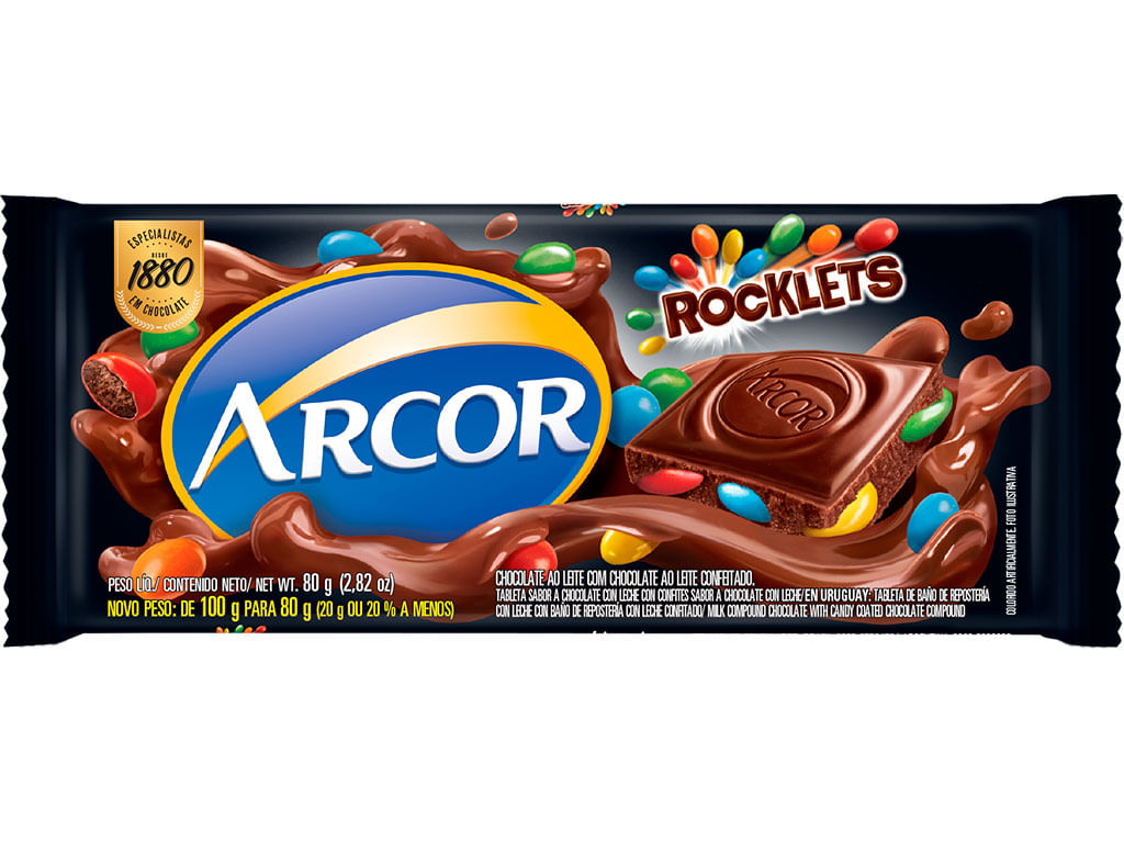 Chocolate Arcor Rocklets 80 g