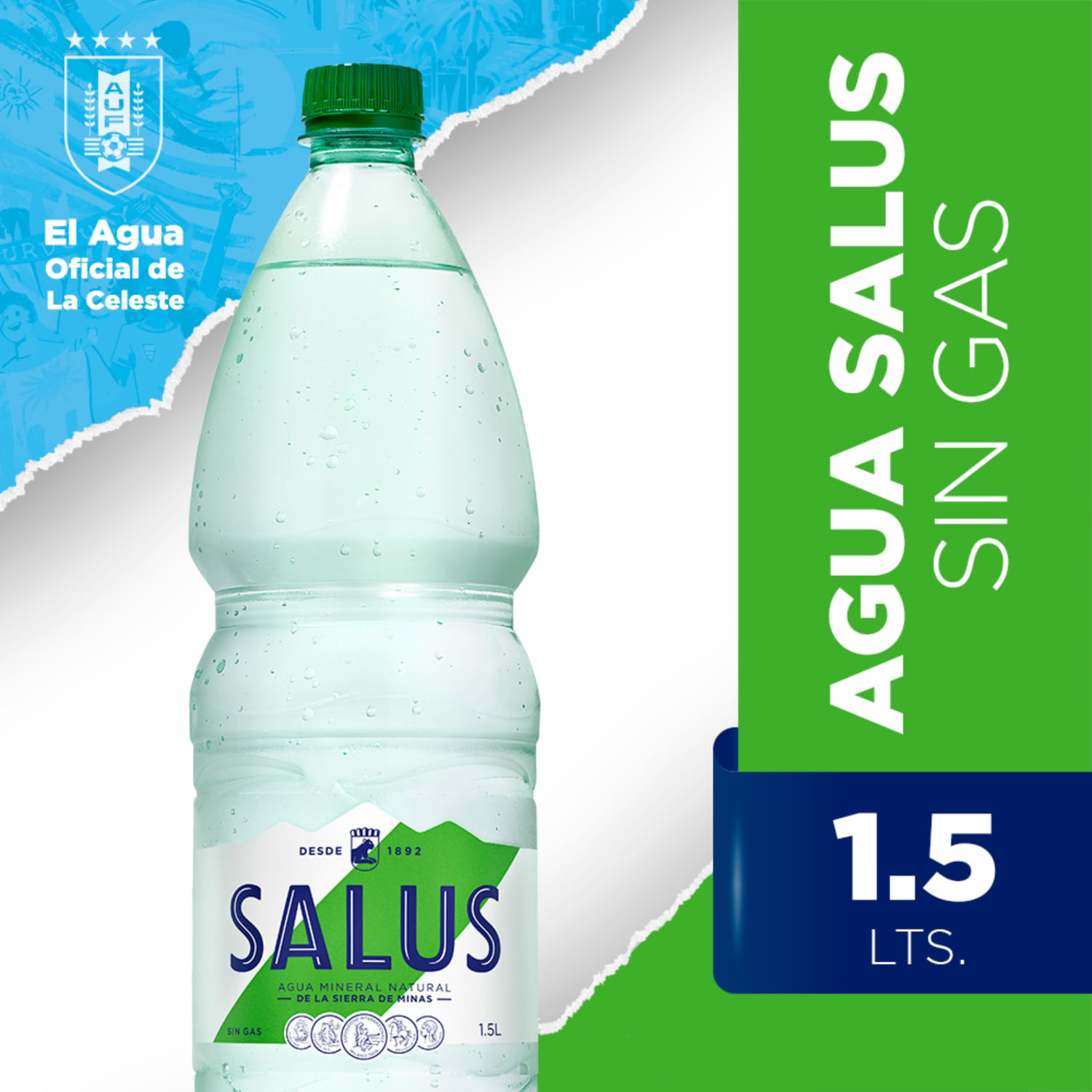 Agua salus con gas 1,5 L